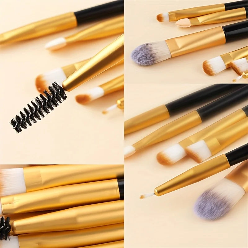 8/22/34Pcs Makeup Brush Set Portable Soft Eyeshadow Brushes Powder Foundation Brush Multipurpose Blending Cosmetic Beauty Tool