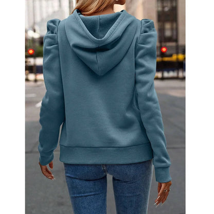 Autumn Winter Hoodies Sweatshirts Women Solid Color Long Sleeve   Casual Comfortable Pullovers Tops