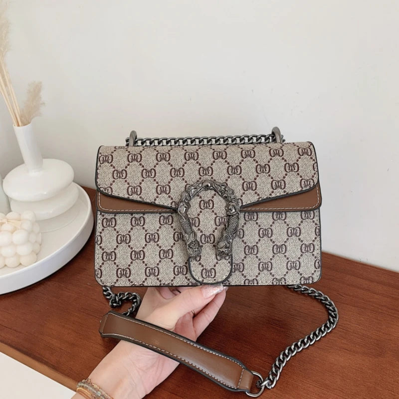 Fashion Popular Women's Bag Trend Brand Retro Chain Shoulder Bag High Quality Ladies Crossbody Bag Designer Luxury Handbag