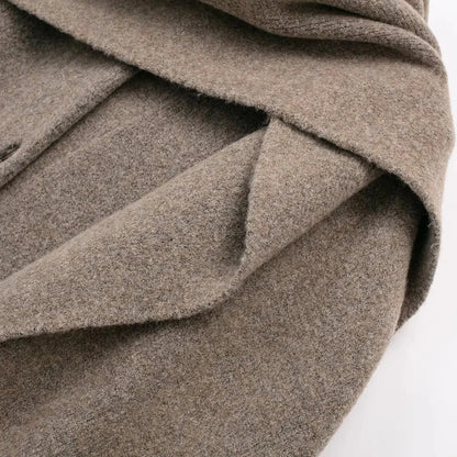 Women's Knitted Cardigan with Scarf Slim Casual Jacket Long Sleeve Patchwork Pocket Jacket Elegant Office Women's Sweater