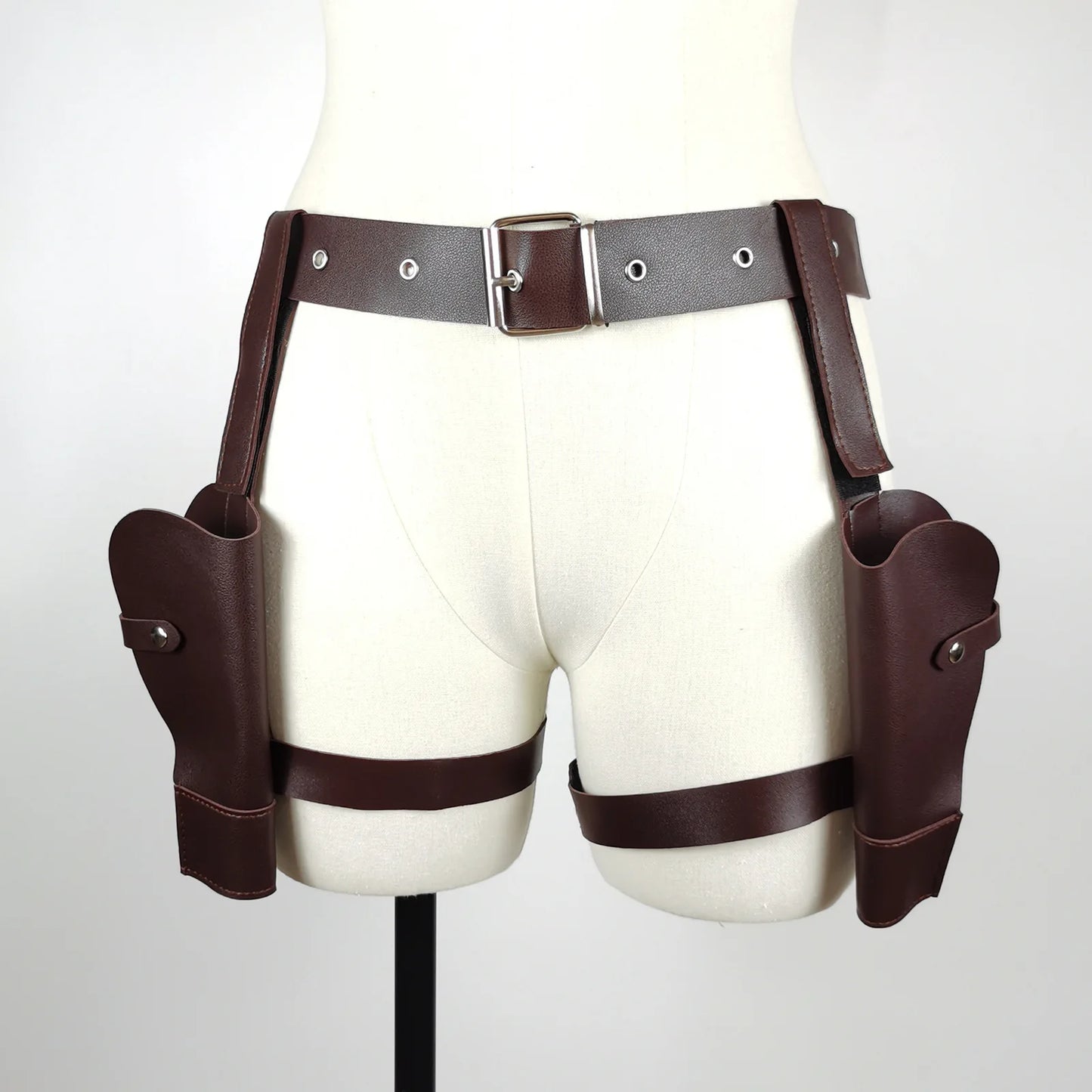 Ancient Tombs Game women Lara Gun Holster Western Denim Belt Cosplay Role-Playing guns holder band belts costumes