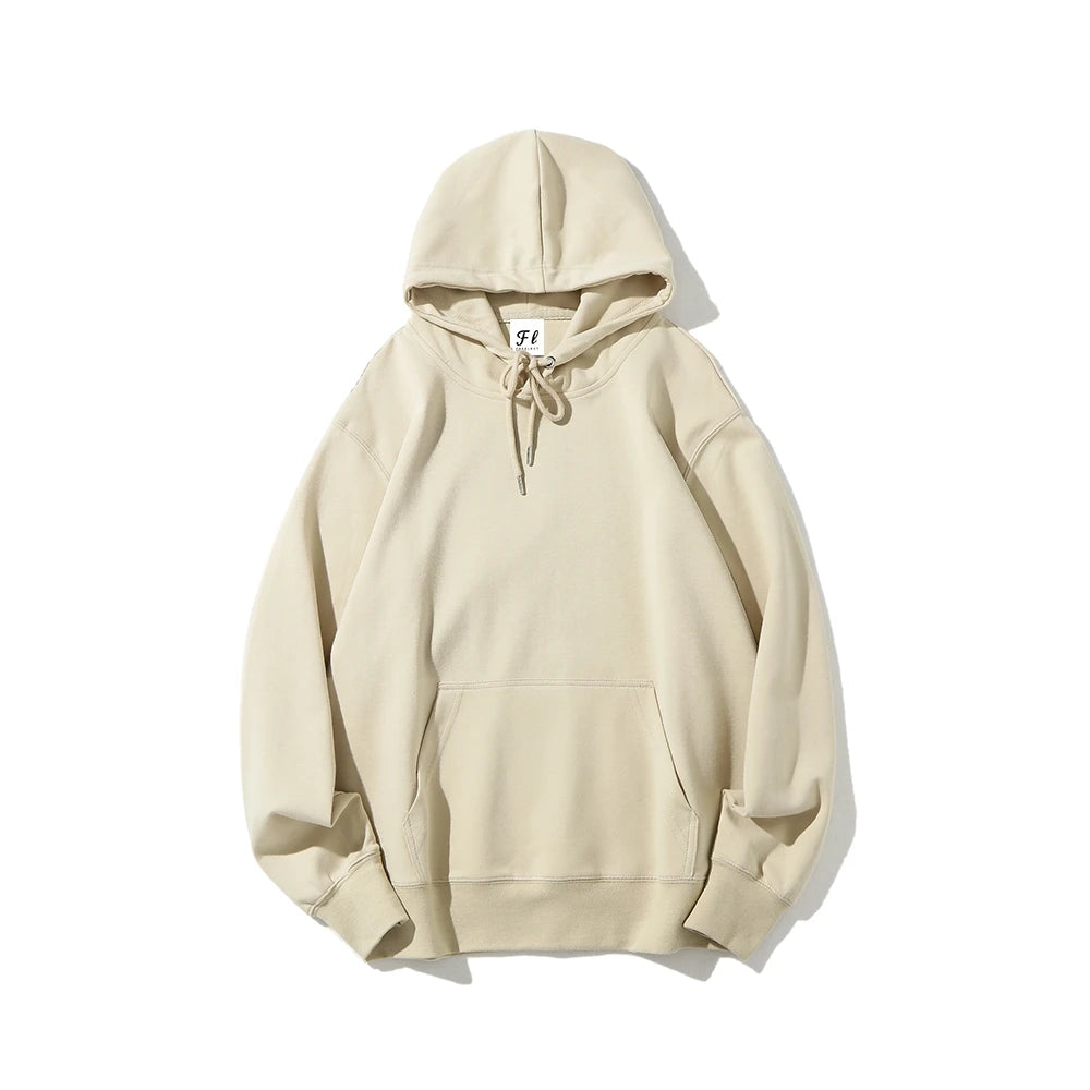 Beige women's Halloween skeleton hoodie with cozy design and front pocket for festive style