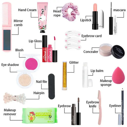 Christmas Advent Calendar  Makeup Tools Countdown Calendar Gift Boxes Lipstick Eye Shadow Cosmetics Set Party Favors for Girls