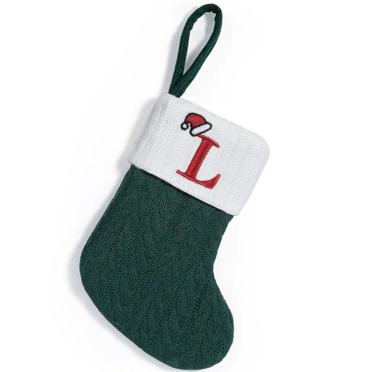 Christmas Letters Stocking Christmas Decor For Home 2024 Xmas Tree Pendant Gifts Green Snowflake Socks Christmas Party Decors
