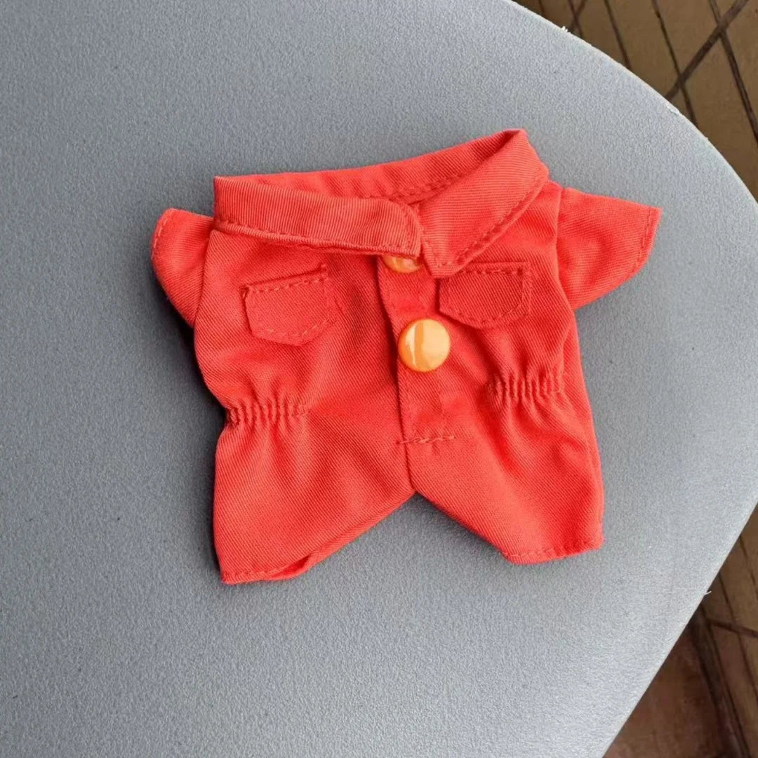 Clothes For Labubu 17cm Outfit Accessories for The Monster Korea Kpop Labubu Idol V1 V2 V3 Commando Jacket Clothing Pendant Mp5