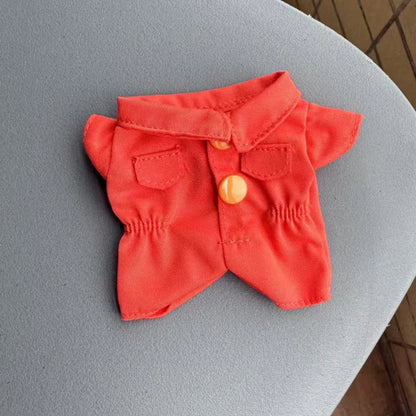 Clothes For Labubu 17cm Outfit Accessories for The Monster Korea Kpop Labubu Idol V1 V2 V3 Commando Jacket Clothing Pendant Mp5