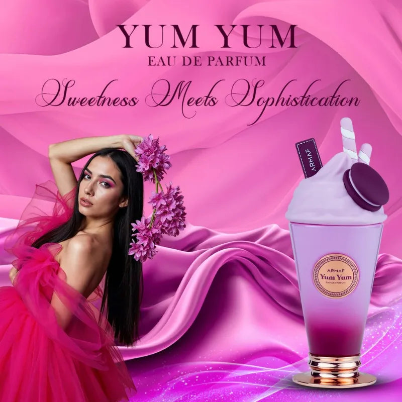 Armaf Yum Yum Eau de Parfum Spray 100ml Original Arab Perfumes Lasting Floral Fruity Fragrance Perfume Cologne for Women Makeup