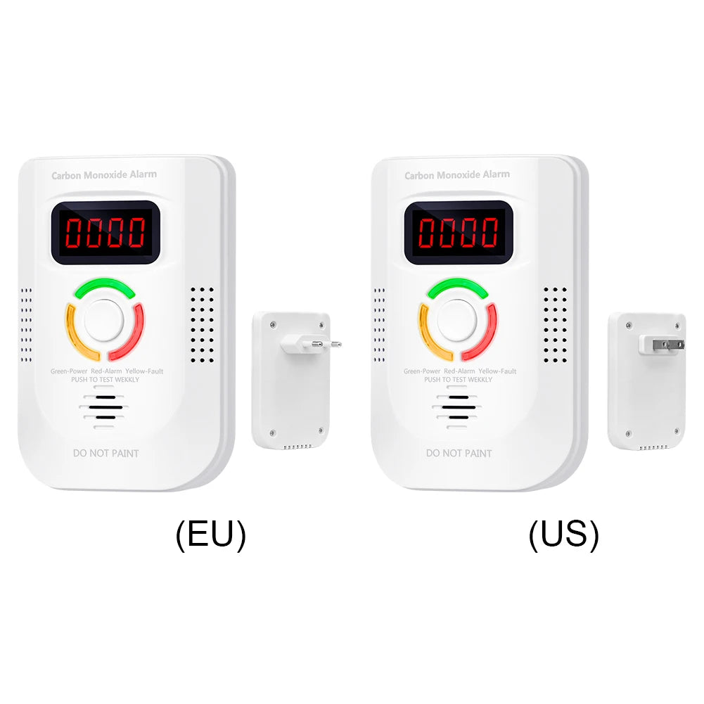 Plug-in Combustible Gas Leak Detector Monitor Sound Light Warning CO Leak Detector Combustible Gas Smoke Alarm for Kitchen Home