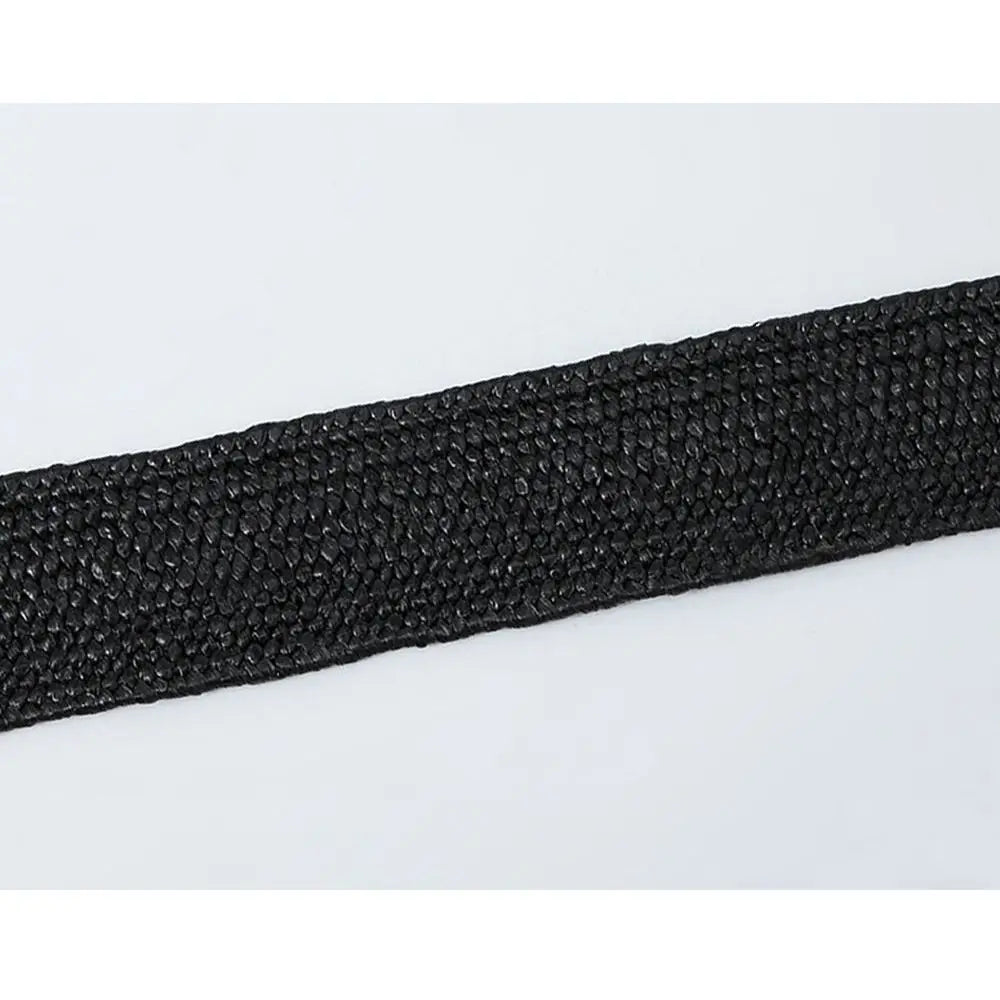 Fashion Wide Waistband Female Waist Belt Bohemian Braided Belts for Women Summer Patchwork Straw Woven Belt