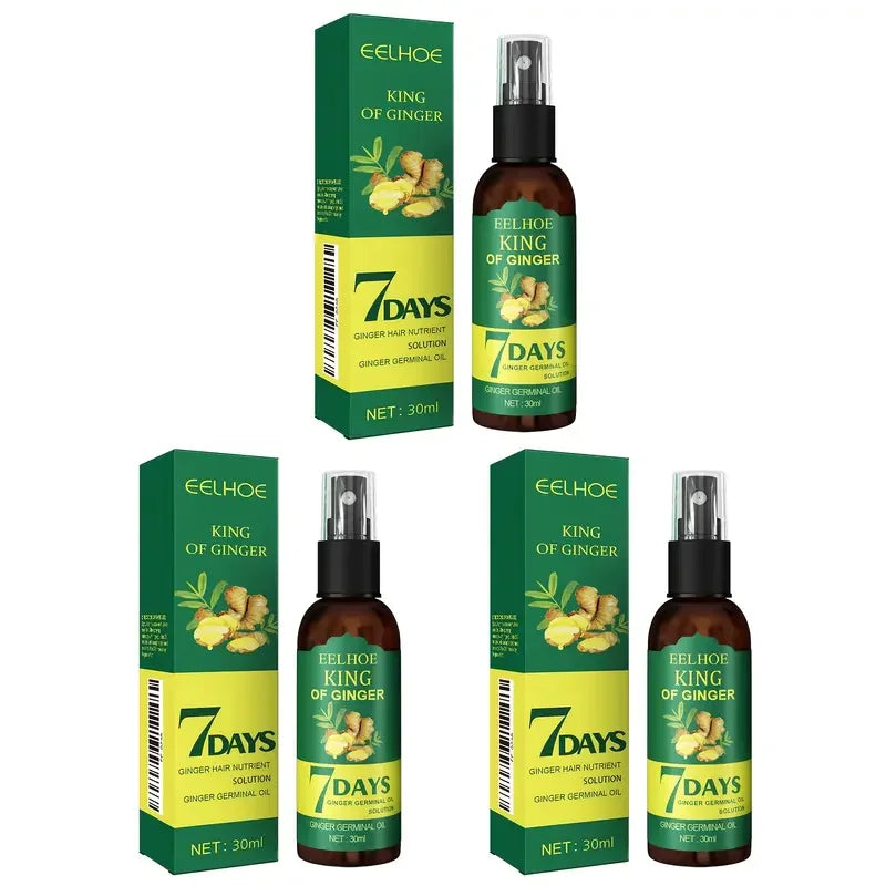 1/2/3pcs Ginger Hair Growth Serum Prevent Hair Loss Scalp Treatment Thicker Longer Hair for Accelerate Growth Massage Hair Oil