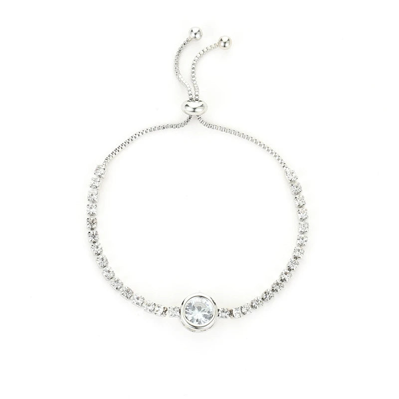 Luxury Blue Zircon 18K Gold Plated Women's Bracelet 2023 New Fashion Retro Zircon Bracelet Wedding Party Jewelry Gift