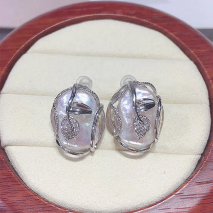 ZHBORUINI 2024 New Big Baroque Pearl Jewelry Sets 18K Gold Plating Natural Freshwater Pearl Necklace Earrings For Women Gift