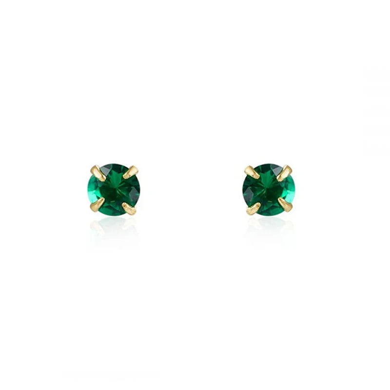 925 Sterling Silver Needle Small Geometry Triangle Crystal Stud Earring for Woman Lovers' Couples Bling Simple Piercing Earrings