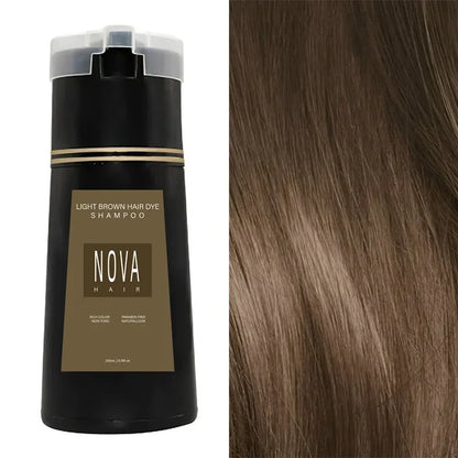 Nova Hair Dyeing 3-in-1 Hair Care Shampoo Natural Fast White Hair Dyed Black Hair Dye Lasting Convenience Men Women Hair Care