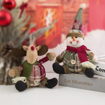 Santa Claus Doll Chirstmas Decorations Home 2024 Decor Table Elk Doll Christmas Ornaments Xmas Navidad Gifts Happy New Year 2025