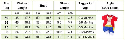 Baby Anime Clothes Newborn Cotton Rompers Training Outfit Infant Kids Halloween Cartoon Cosplay Costume Jumpsuit