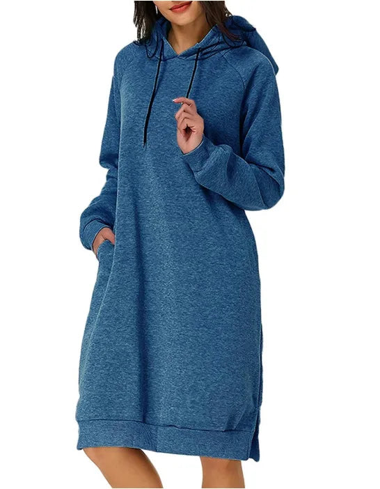 EtherealBe Loose Hooded Knit Dress for Women