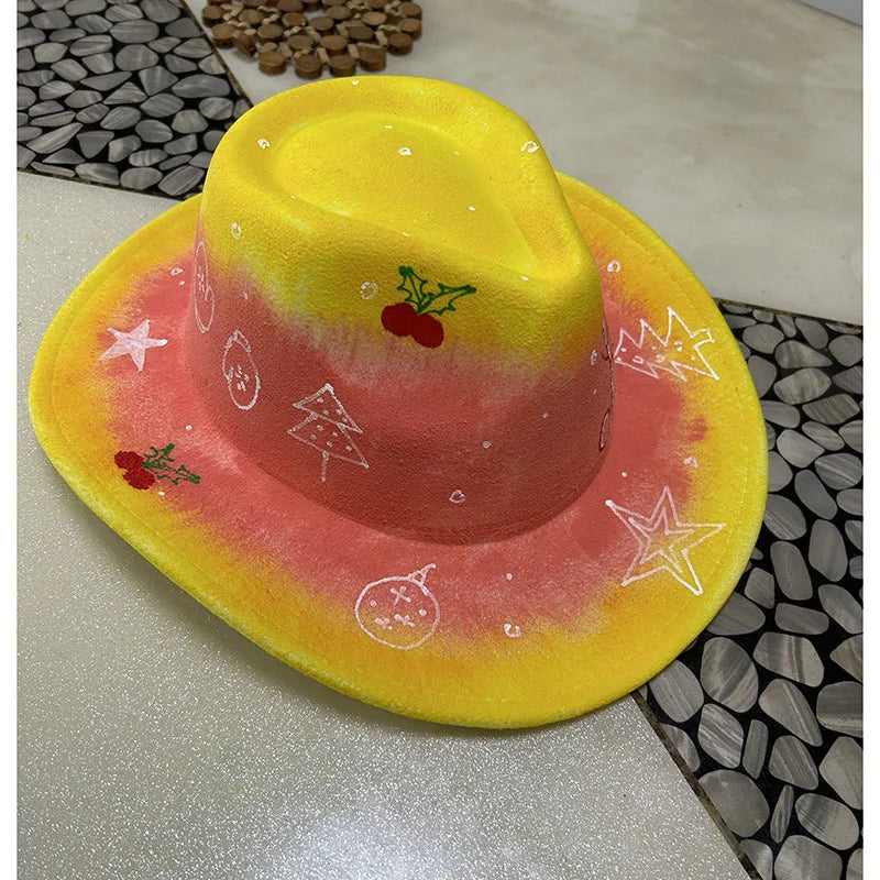 EtherealBe Halloween Cowboy Hat for Adults - Spooky Style