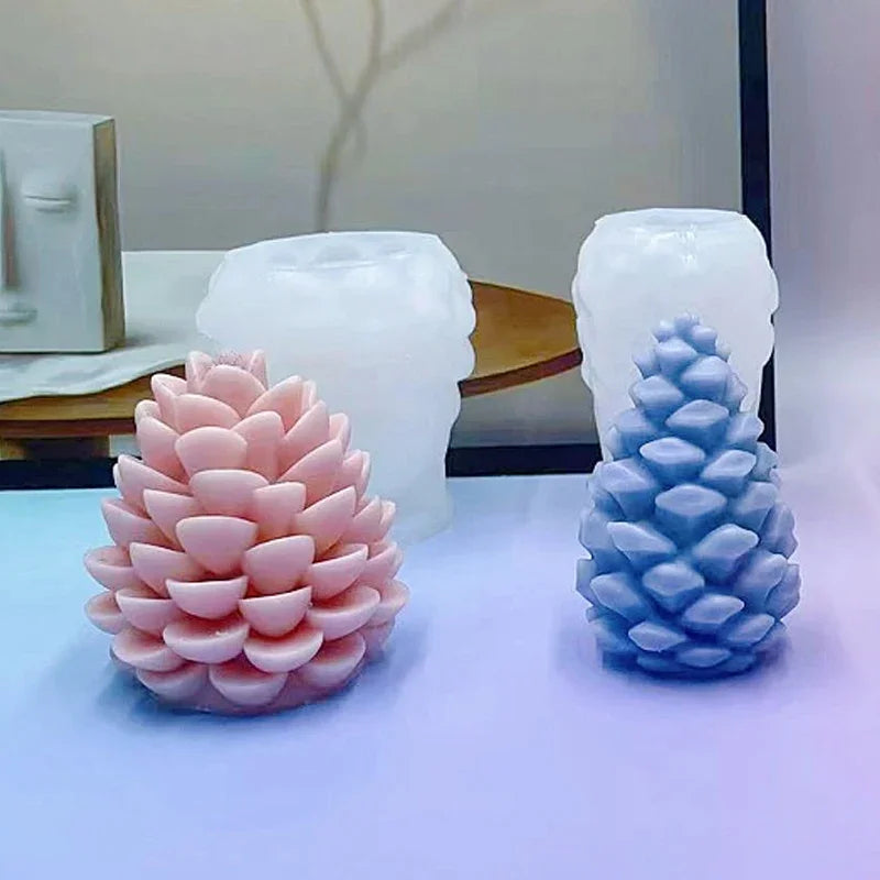 Christmas Series Pine Cone Silicone Candle Mould DIY Handmade Pine Cone Candle Plaster Resin Crafts Soap Mould Christmas Gift