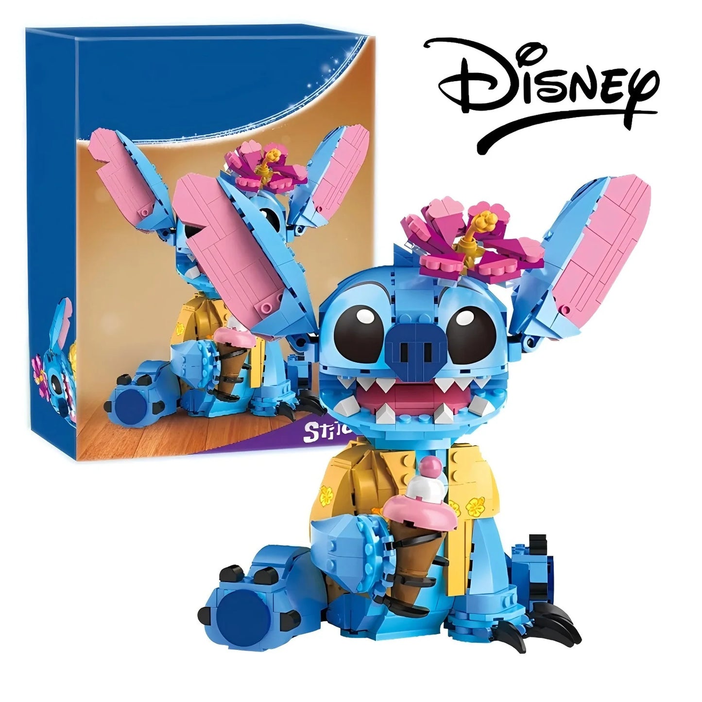 Disney Stitch Angel CP Building Blocks 2025-Large Piece Cartoon Toys Moving Ears Kids Assembly Birthday Gift for Boys Girls