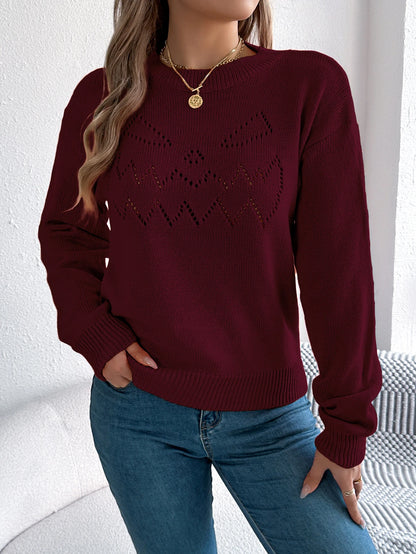 EtherealBe women's pumpkin sweater in burgundy with playful pumpkin design, perfect for fall fashion