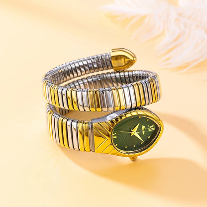 Top Brand MISSFOX Women's Watches New Quartz Snake Shape Simple Ladies Watch Fashion Unique Strap Waterproof Wristwatches