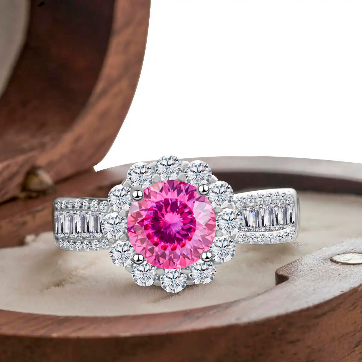 2 Carat Moissanite Ring D Color With Certificate 925 Sterling Silver Butterfly Flower Fairy Ring Engagement Gift Luxury Jewelry