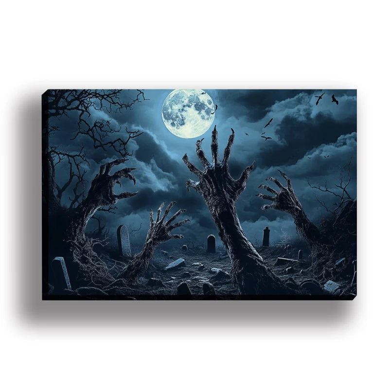 Frameless oil painting, bizarre horror art painting, suitable for living room and dining room wall decoration of home and offi