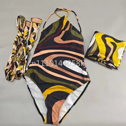 Luxury Design Women's Black Red Scarf Bikini Sets Letter Signature Logo Beachwear Designer Brand Lady Headband Swimsuit Swimwear