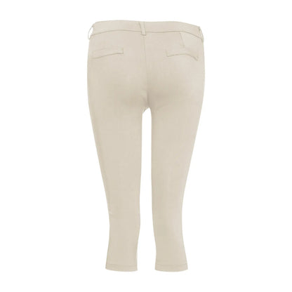 Women's Slim Fit Casual Solid Color Button Pocket Capris For Women