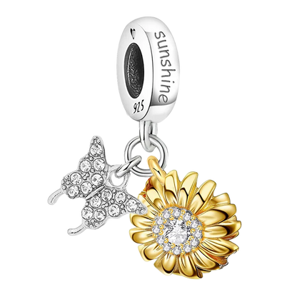 Original 925 Sterling Silver Charms Beads Glowing Luminous Bee Firefly Butterfly Pendant for Bracelet Bangle Charm DIY Jewelry