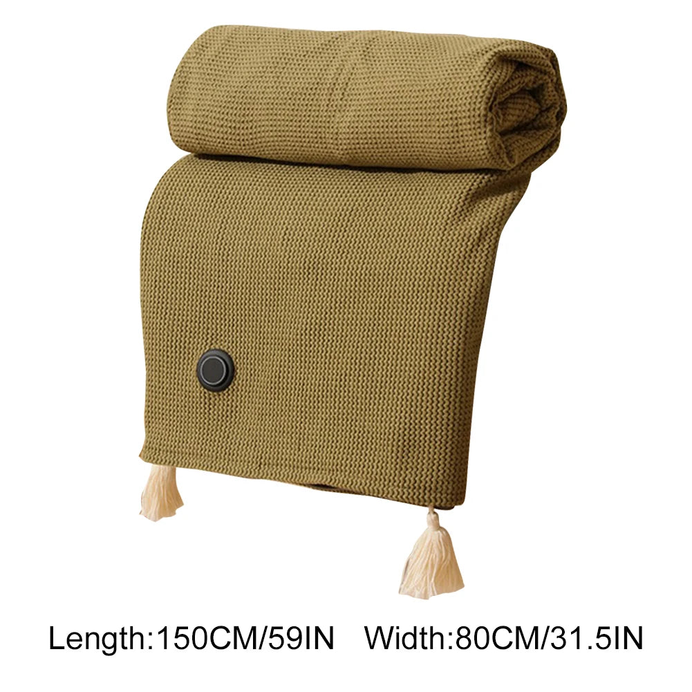 Wearable Heating Electric Blanket Shawl 3 Heating Levels USB Heated BlanketBody Warmer Blanket for Home Office Xmas Gift