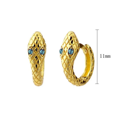 925 Sterling Silver Needle Pave Crystal Snake Type Stud Earrings for Women Simple Cute Animal Earrings Fashion Delicate Jewelry