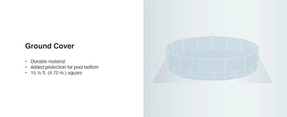 Round above Ground Outdoor Swimming Pool Set with Filter Pump, Ladder, Ground Cloth, and Pool Cover, Greywood