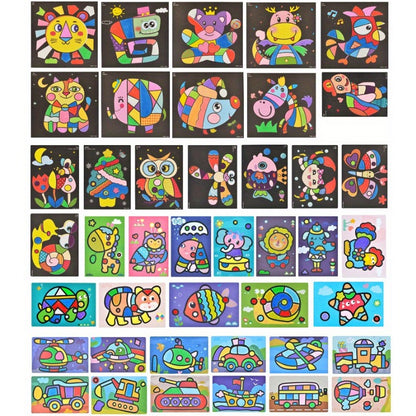 Sand Painting Children Colored Sand Boys And Girls Baby Handmade Diy Production,  Scraping Art Sand Painting Set Toys