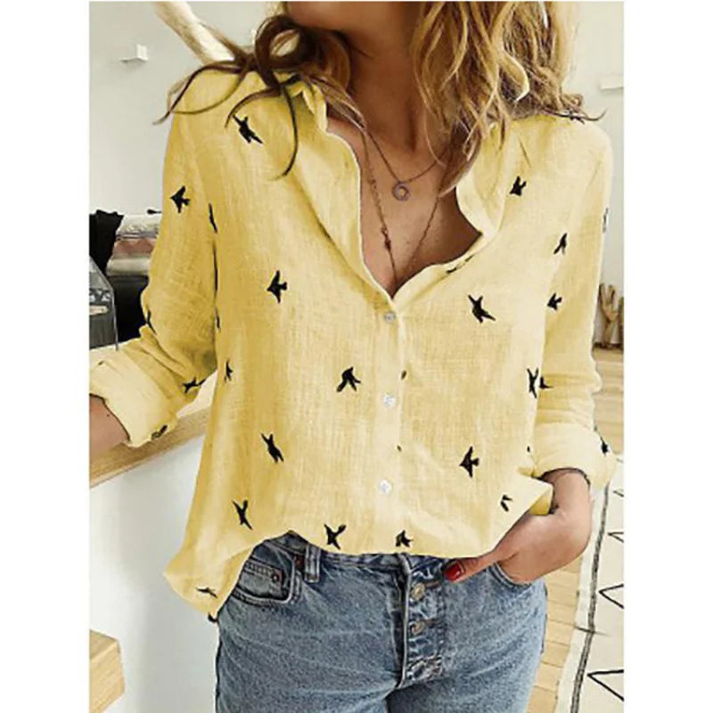 Vintage Cotton Linen Blouse Shirt Top Blusa Feminina Roupas Long Sleeve Female Casual Quality Spring Autumn Shirt Women Tops