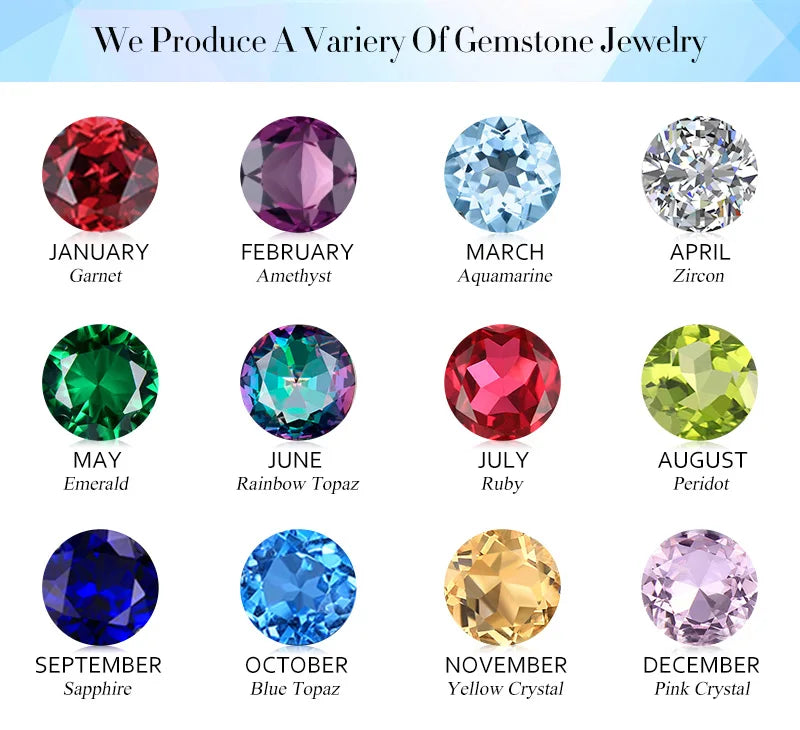 Unique Red Stone Ruby Necklace Gold For Women 13*18mm Rectangle 12 Colour Birthstone Pendant  Jewelry Luxury Christmas Gift Sale