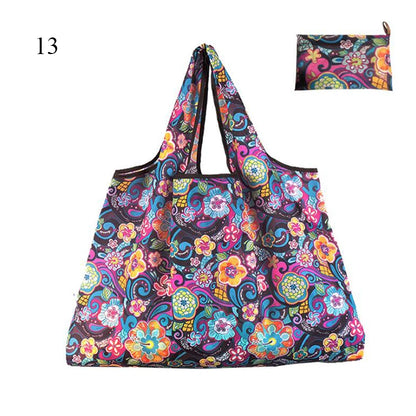 Foldable Large Shopping Storage Bags For Groceries Recyclable Grocery Tote Pouch Eco-Friendly Heavy Duty Washable Shopper Bag