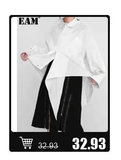 [EAM] Orange Big Size Casual Knitting Cardigan Sweater Lapel Long Sleeve Women New Fashion Tide Spring Autumn 2026 1DJ3315