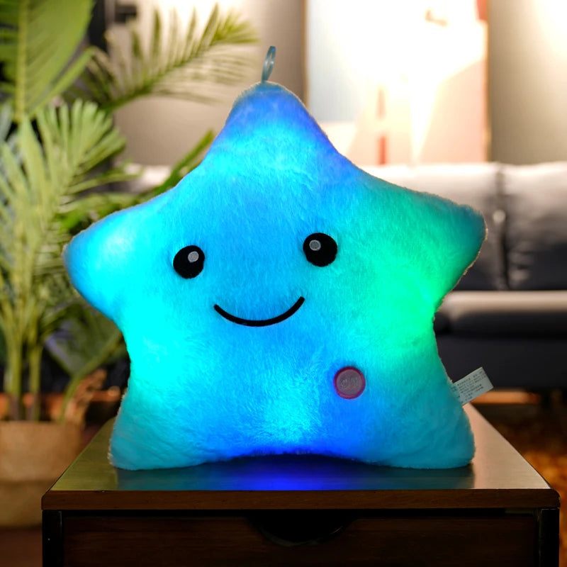 Luminous Pillow Christmas Toys, Led Light Pillow,plush Pillow, Hot Colorful Stars,kids  Birthday Gift YYT214