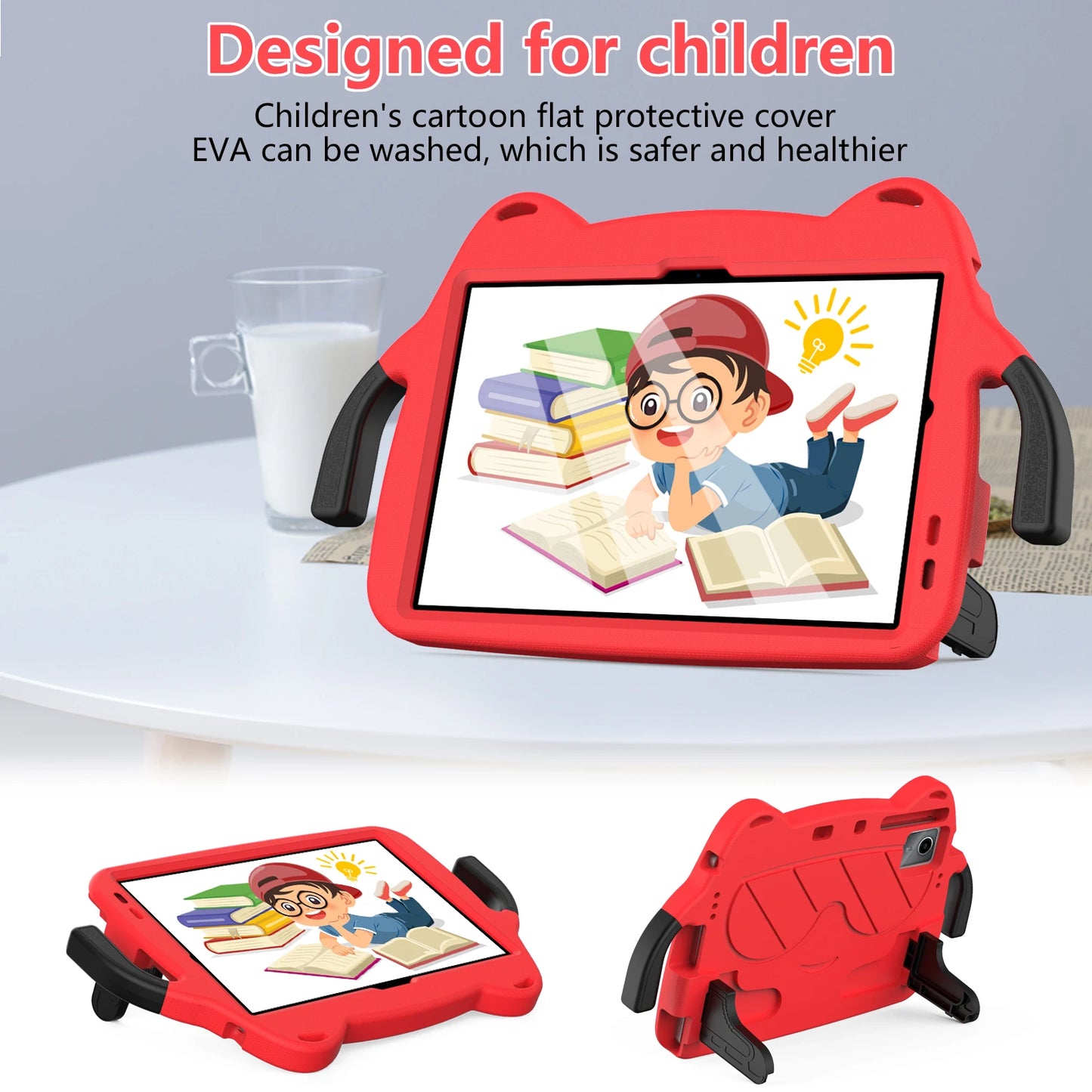 Kids EVA Case for Xiaomi Redmi Pad SE 2023 11.0 inch 23073RPBFG Bracket Stand Cartoon Tablet Cover With Hand Holder Shockproof