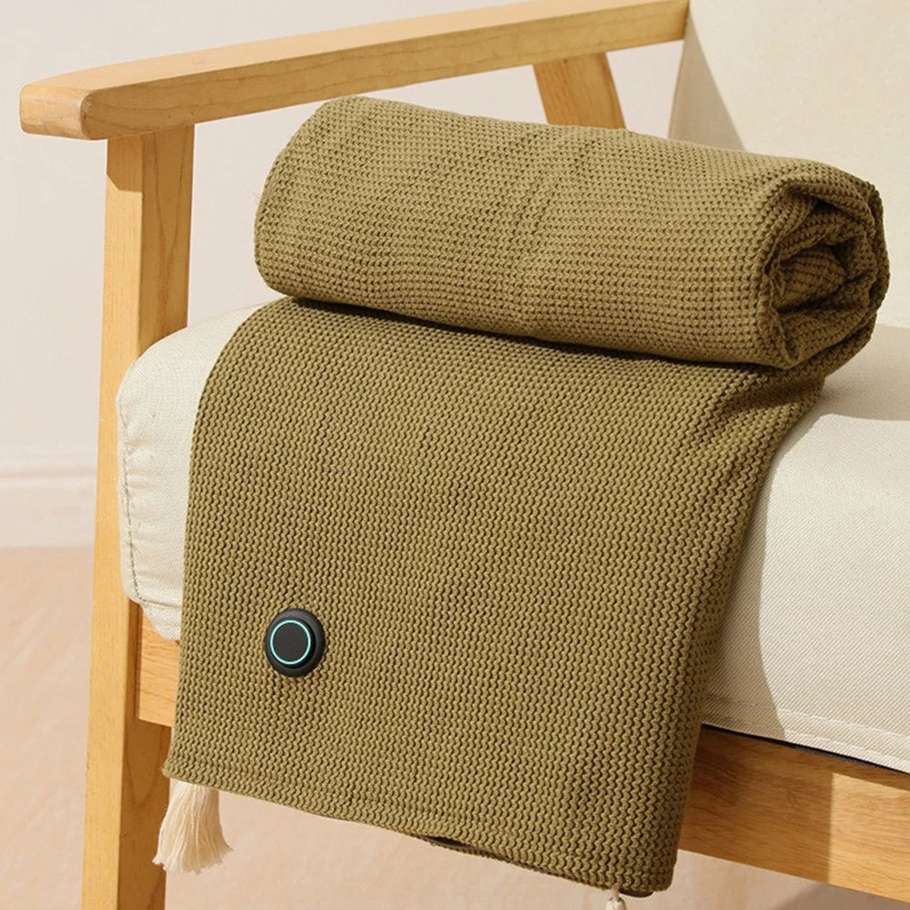 Wearable Heating Electric Blanket Shawl 3 Heating Levels USB Heated BlanketBody Warmer Blanket for Home Office Xmas Gift