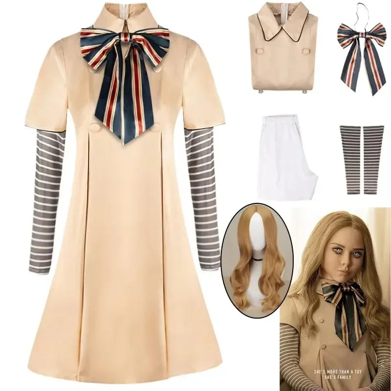 EtherealBe M3GAN Cosplay Costume for Kids - Complete Set