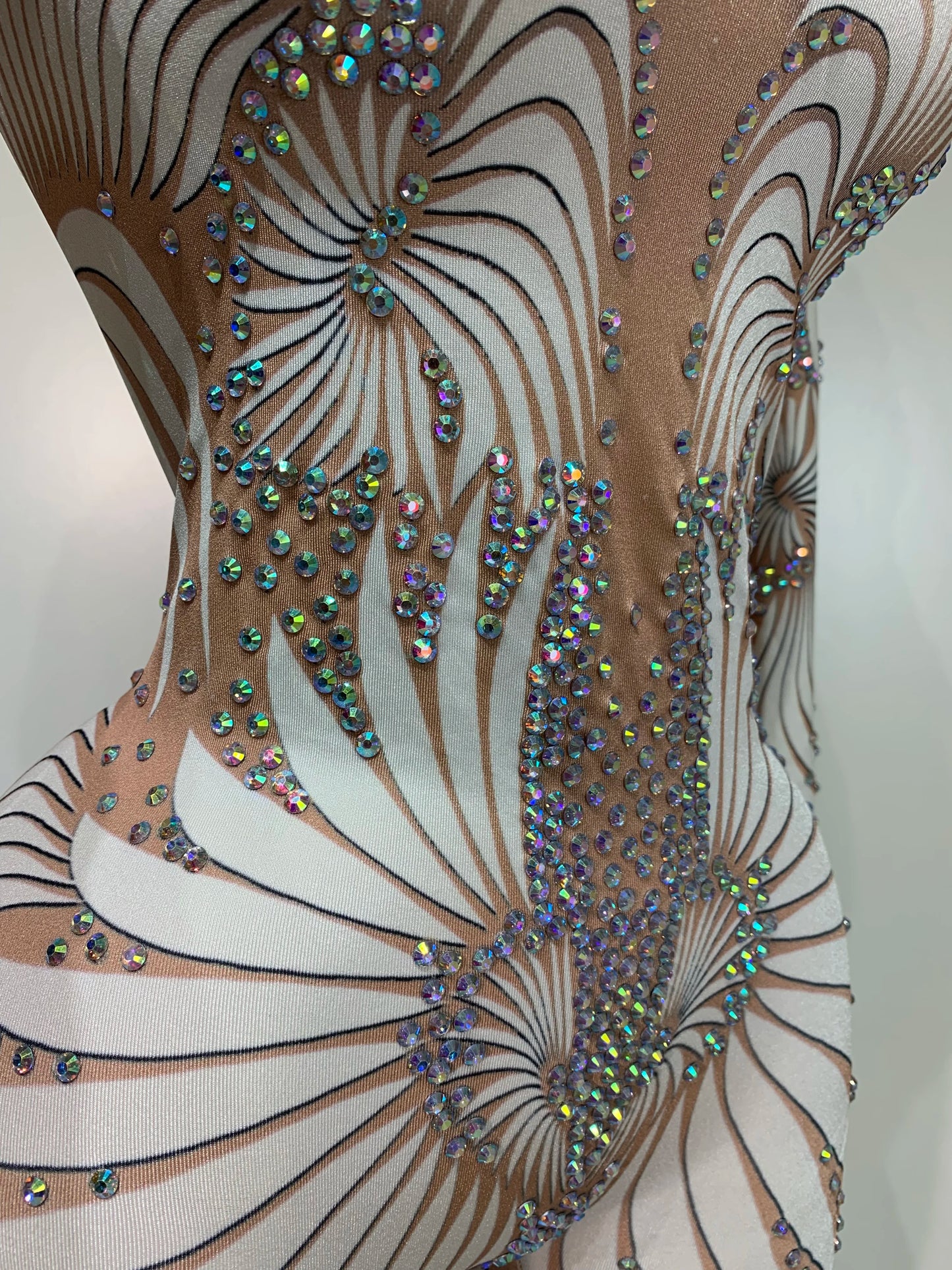 STOCK Sparkly Diamond Women Sexy Mesh Jumpsuit Nightclub Bar Party Show Gogo Dancer Clothing Drag Queen Outfit Stage Costume