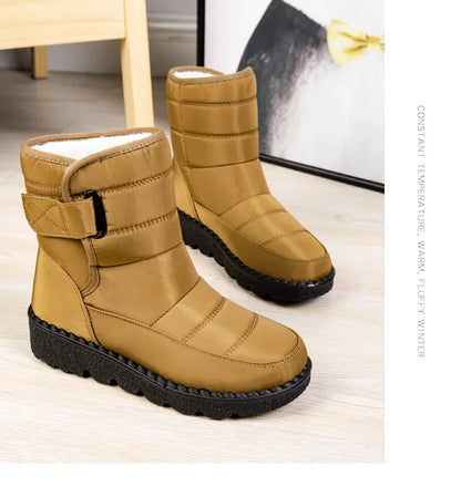 Waterproof Winter Boots for Women 2025 New Faux Fur Long Plush Snow Boots Woman Platform Shoes Warm Cotton Couples Ankle Boots