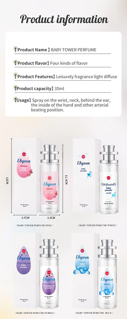 Milk Scent Baby Powder Vanilla Perfume Spray,Floral Fruity Women Scent,Coconut/Almond/Musk/Lemon/Mint/Cedar/Sakura Fragrance