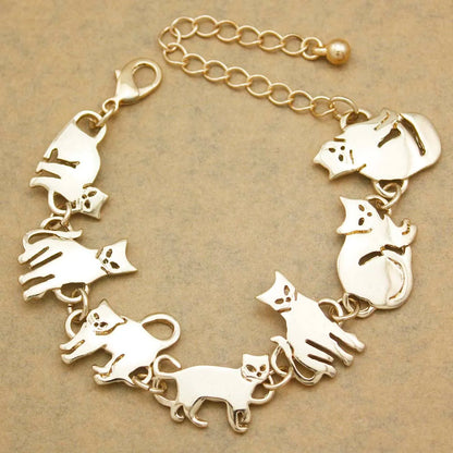 Women's Mythology Fairytale Bracelets Beads Charms Mermaid Seahorse Link Chain Crystal Bangle Armband Aesthetic Jewelry Vintage