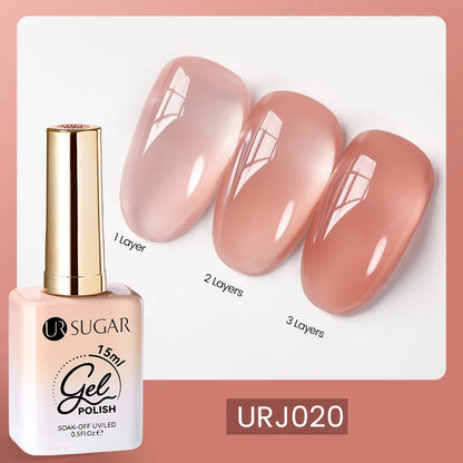 UR SUGAR 15ml Champagne Gold Sliver Reflective Glitter Gel Nail Polish Varnish Semi Permanent Soak Off UV Gel For Manicure Art