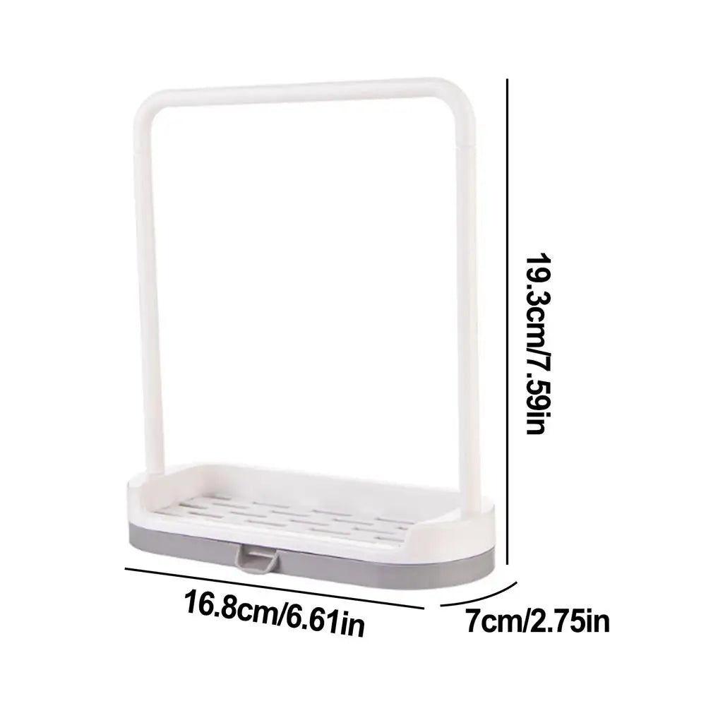 Kitchen Sink Storage Rack Dish Cloth Hanger Towel Organizer Holders Sponge Drain Shelf with Drain Tray household Gadgets