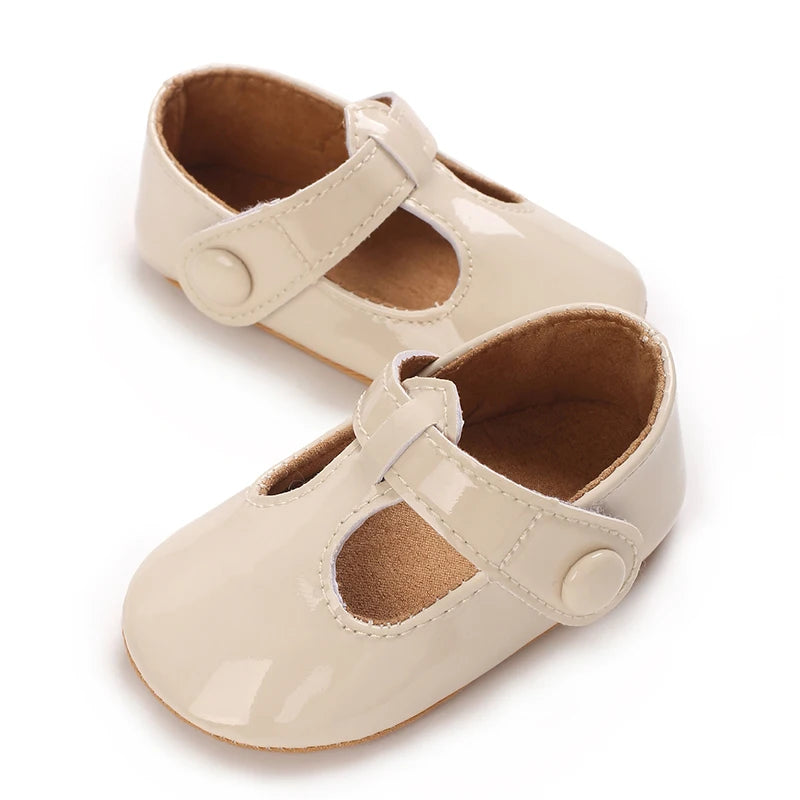Mary Jane Flats Bow Crib Shoes Anti Slip Soft Rubber Sole Suitable For Children Infant Baby